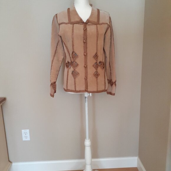Carducci Suede and Crochet Jacket - Picture 6 of 15